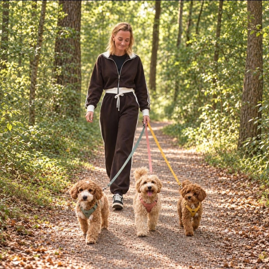 Wandeling met een hond in de natuur rond Kampen